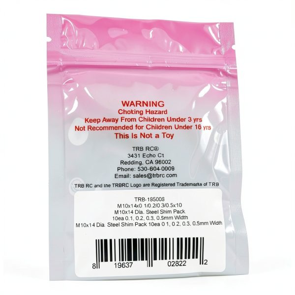 TRB RC Steel Shim Pack 10x14mm Dia Industrial Shims-1