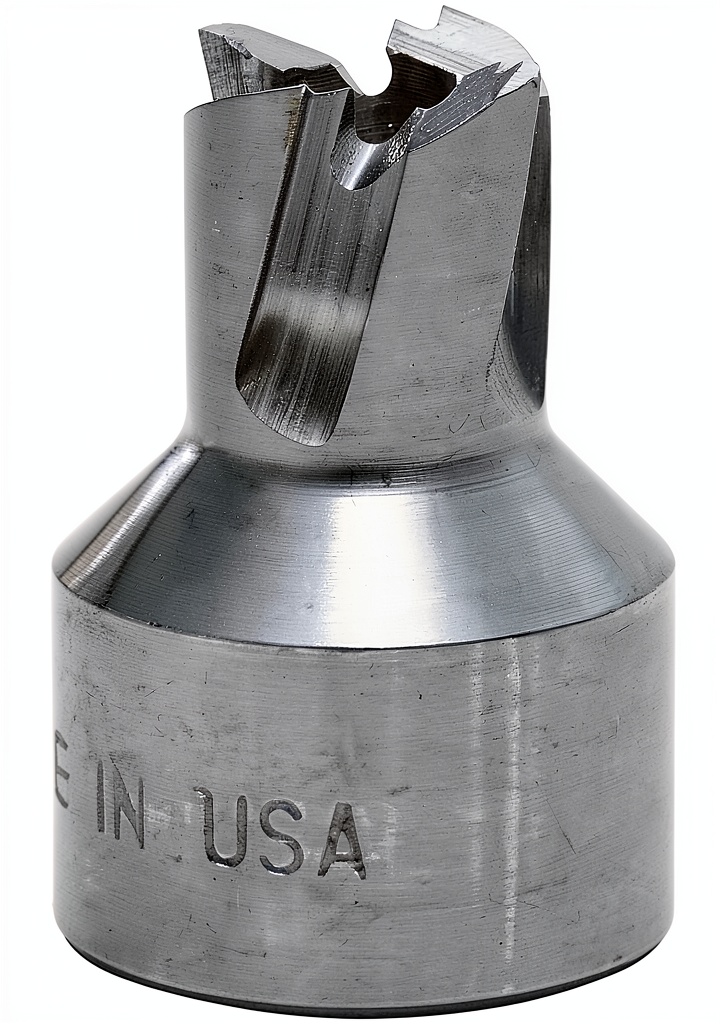 Installing Hougen RotaCut Metal Cutter 6.35mm Diameter 11100 on a wooden desk