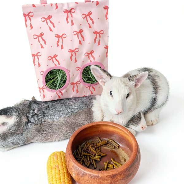 JarThenaAMCS Rabbit Hay Feeder Bags for Small Animals-5