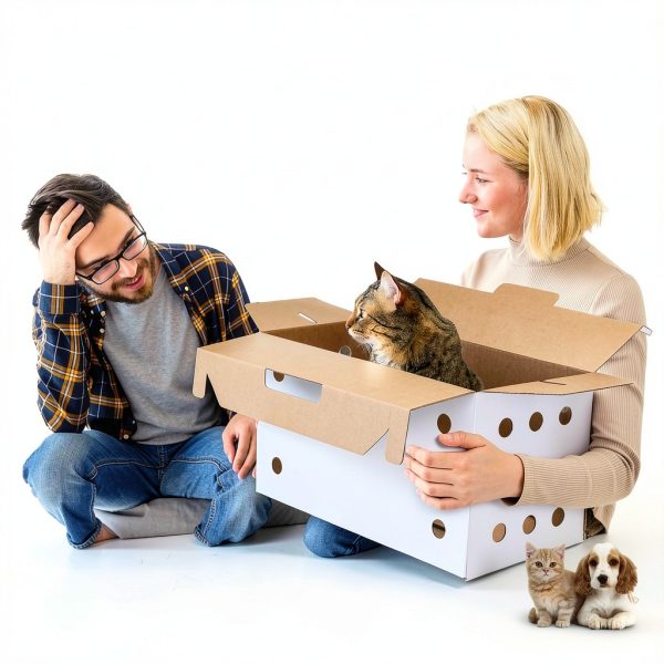Gilprop Cardboard Cat Carrier for Small Pets-4