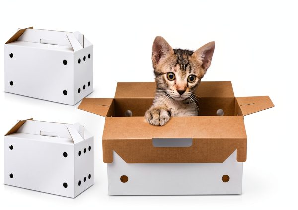 Gilprop Cardboard Cat Carrier for Small Pets-0