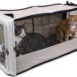 Sporpet Designs Small Animal Car Carrier with Mesh Gates White-0