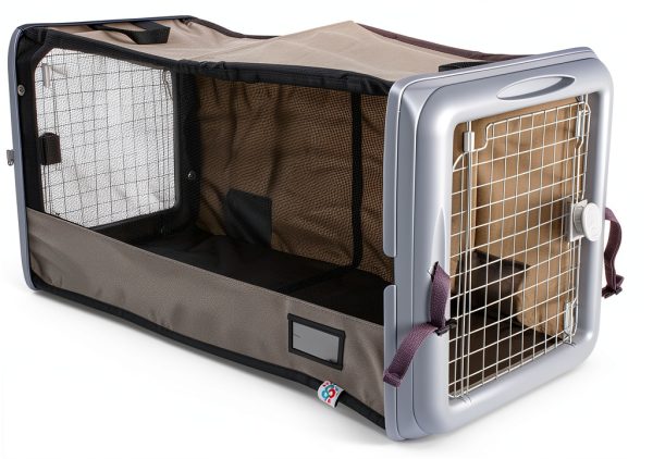 Sporpet Designs Small Animal Car Carrier with Mesh Gates White-5