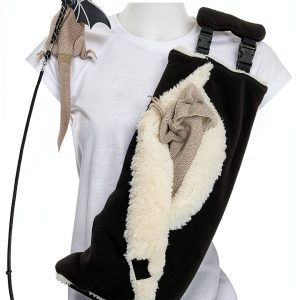 Small Animal Sling Carrier Watfoon Pets BLKXL Plush Fleece Bag-0