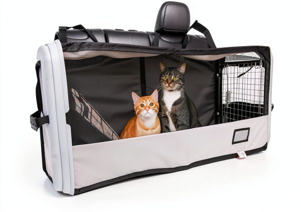 Sporpet Designs Small Animal Car Carrier with Mesh Gates White-6