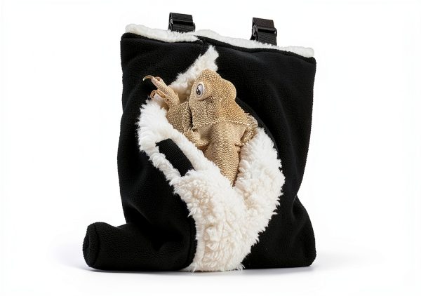 Small Animal Sling Carrier Watfoon Pets BLKXL Plush Fleece Bag-4