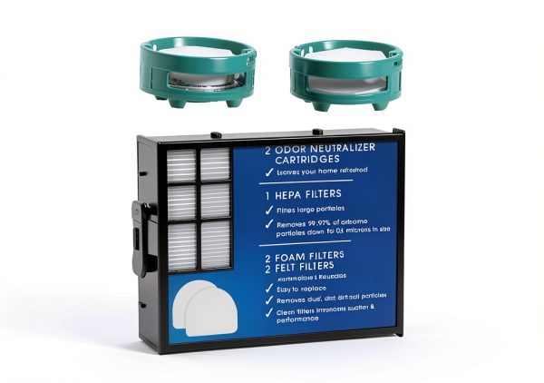 AZ4000 Filter Set for Shark Vacuums Fette HEPA Foam Odor Cartridges-5