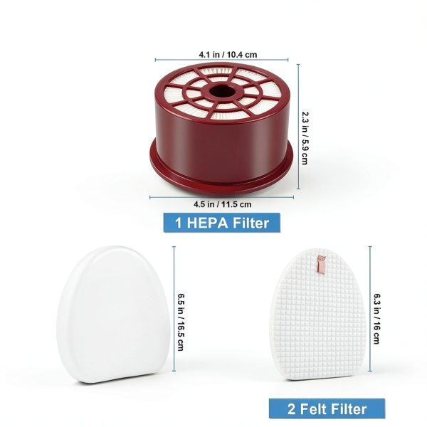 NV400 Replacement Filter Attemart Vacuum Filter Compatible with Shark-1